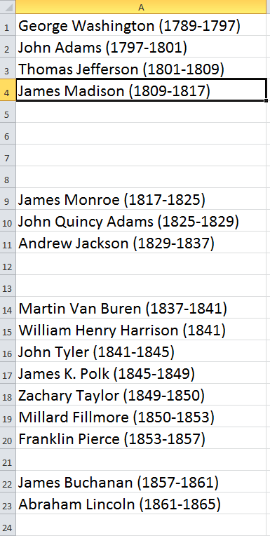 Excel formula for text delete blank lines in excel