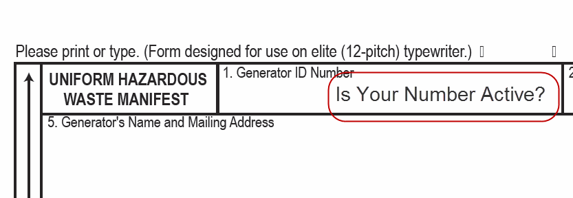 EPA Generator Number