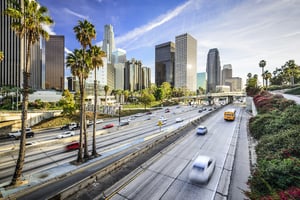 Los Angeles, California, USA downtown cityscape.