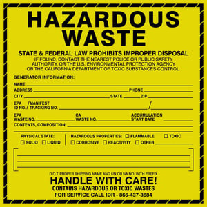hazardous waste storage container